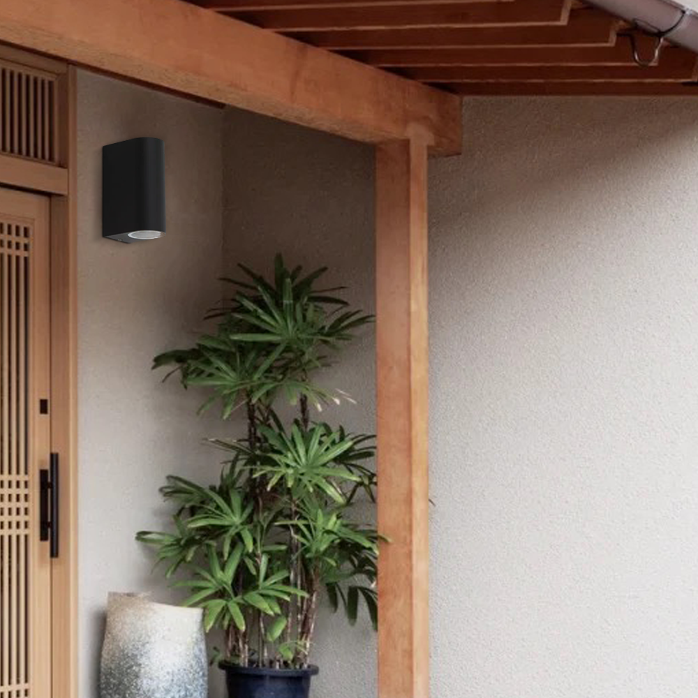 Minimalist Metal Square Black Outdoor Wall Lamp Garden