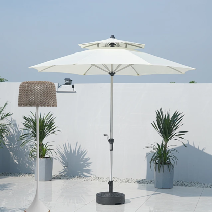 Vintage Hooded Outdoor Rattan Floor Lamp Balcony/Terrace 