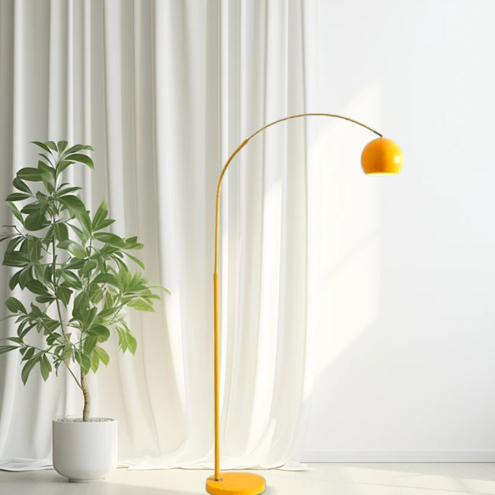 Nordic Morandi Metal LED Floor Lamp Bowled Bedroom