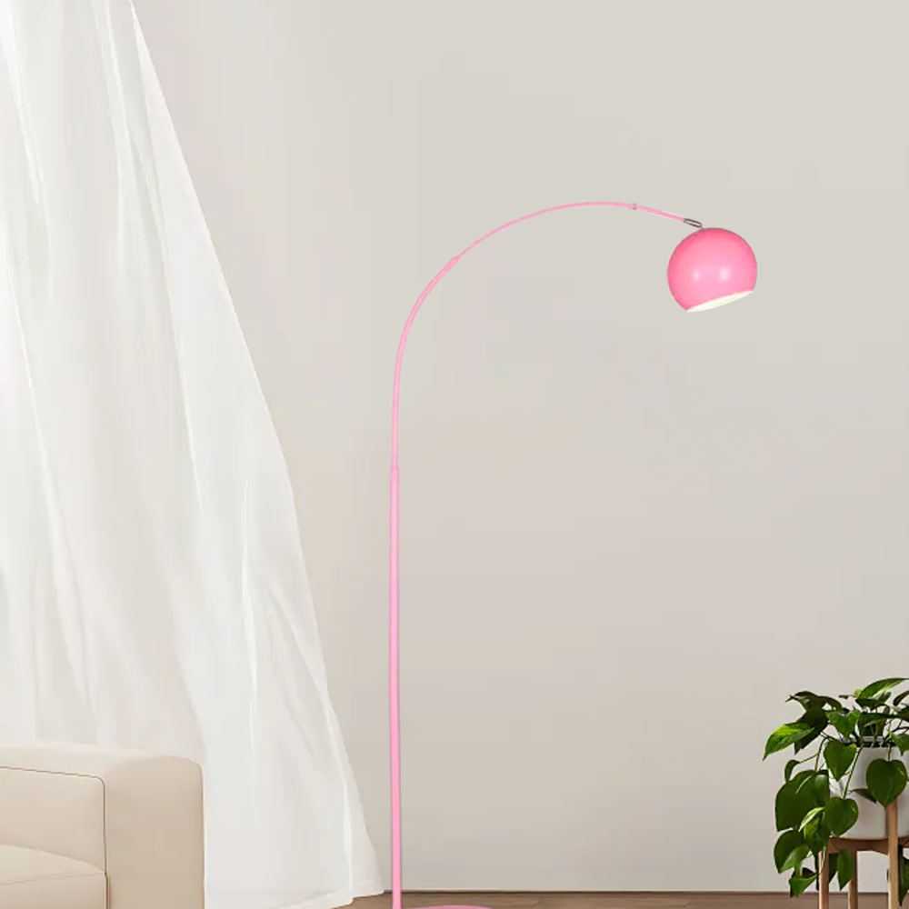 Nordic Morandi Metal LED Floor Lamp Bowled Bedroom