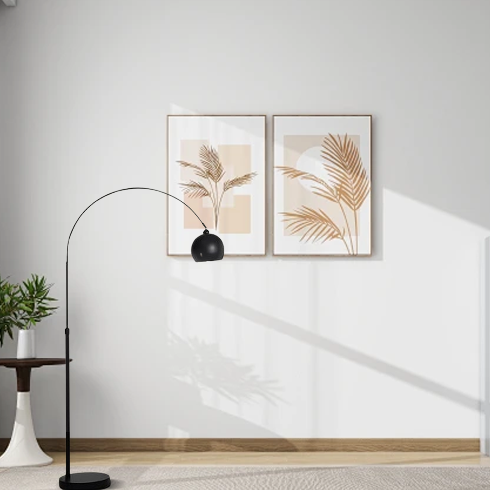 Nordic Morandi Metal LED Floor Lamp Bowled Bedroom