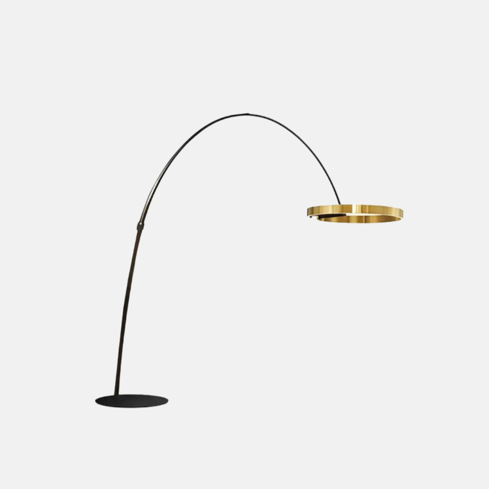 Minimalist Metal Round Black Floor Lamp Living Room