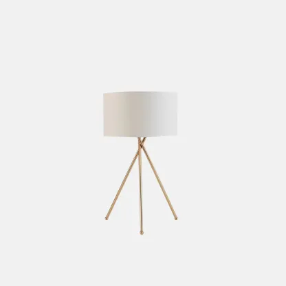 Unusual Metal Tripod Living Room Floor And Table Lamp Gold