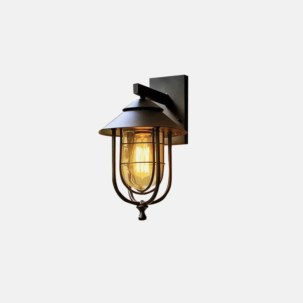 Industrial Black Outdoor Wall Lamp Courtyard/Patio