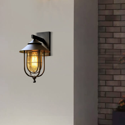 Industrial Black Outdoor Wall Lamp Courtyard/Patio