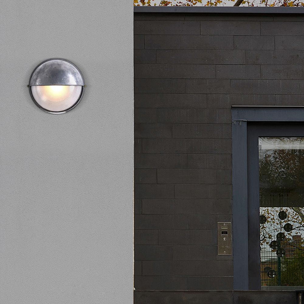 Modern Round Outdoor Waterproof Wall Lamp Silver/Gold
