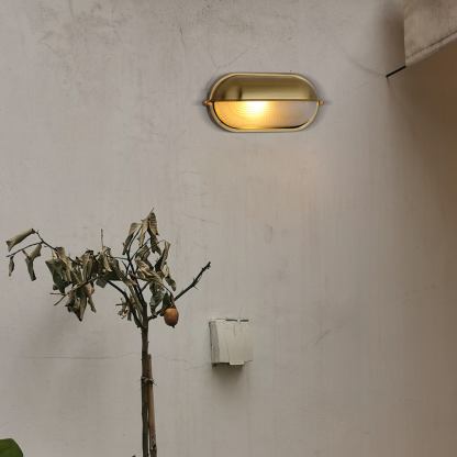 Modern Round Outdoor Waterproof Wall Lamp Silver/Gold