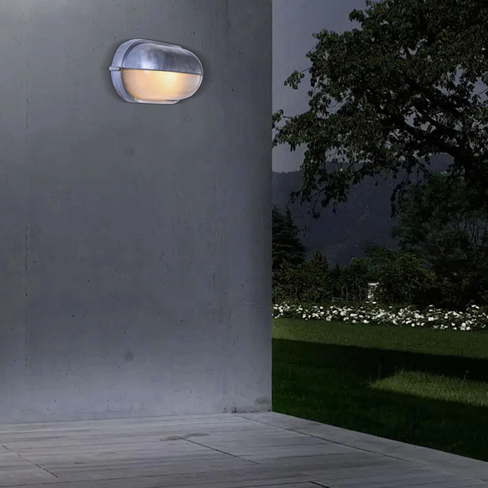 Modern Round Outdoor Waterproof Wall Lamp Silver/Gold