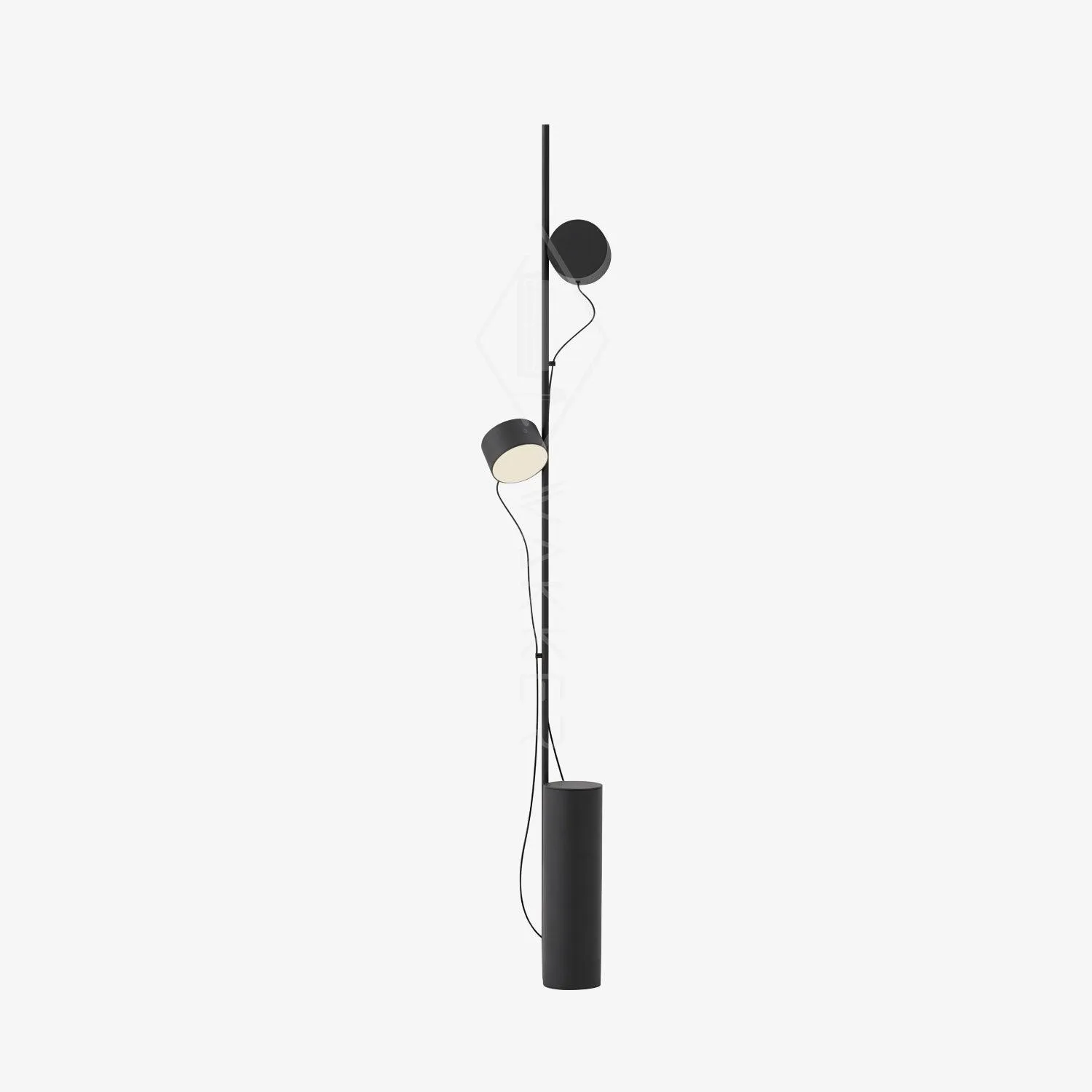 Modern Metal Acrylic Linear Black Floor Lamp Living Room