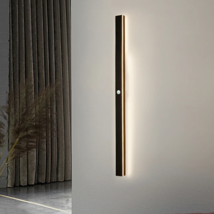 Modern Minimalist Metal Acrylic Linear Black Wall Light Patio