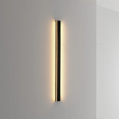 Modern Minimalist Metal Acrylic Linear Black Wall Light Patio