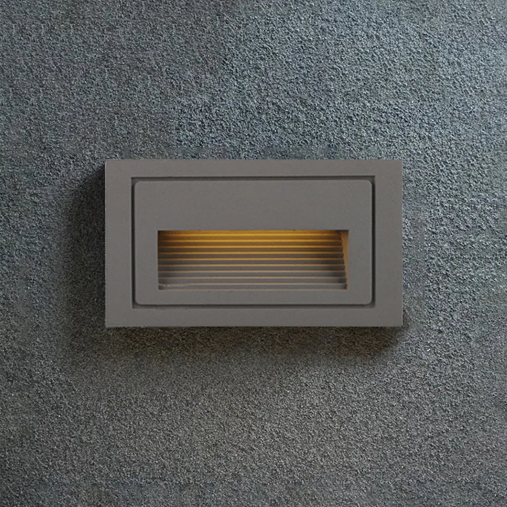 Modern Glass Square Black Outdoor Lamp Garden