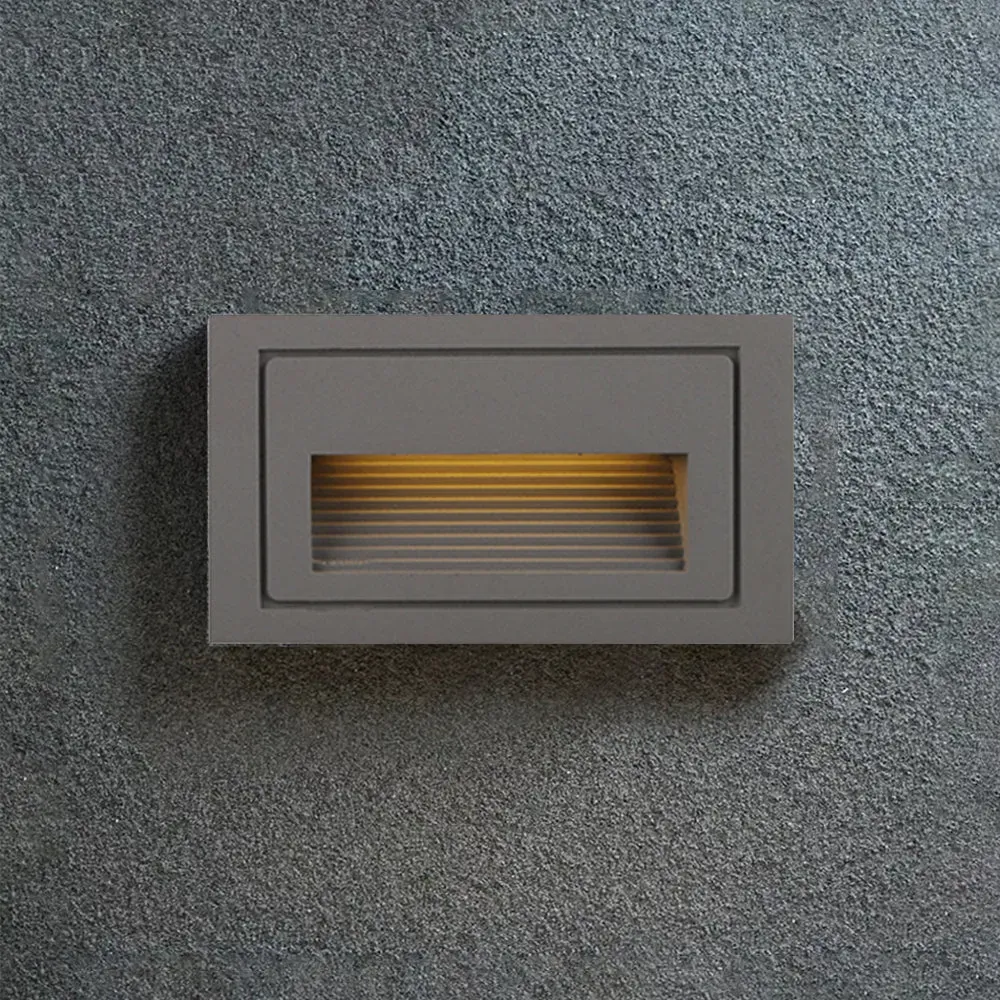 Modern Glass Square Black Outdoor Lamp Garden