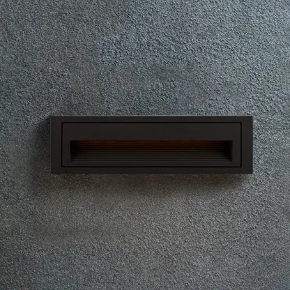 Modern Glass Square Black Outdoor Lamp Garden