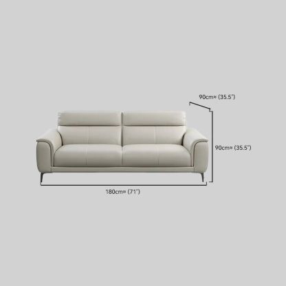 Modern Grey Microfiber Leather Sofa Living Room