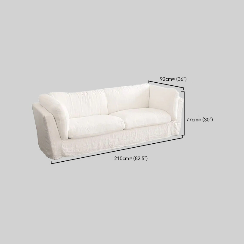 Modern White Linen Sofa Living Room