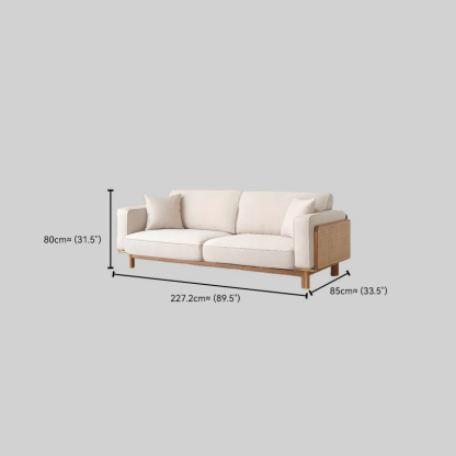 Nordic Cotton Cream White Sofa Living Room