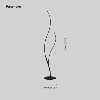 Modern Metal Linear Black Floor Lamp Bedroom Living Room