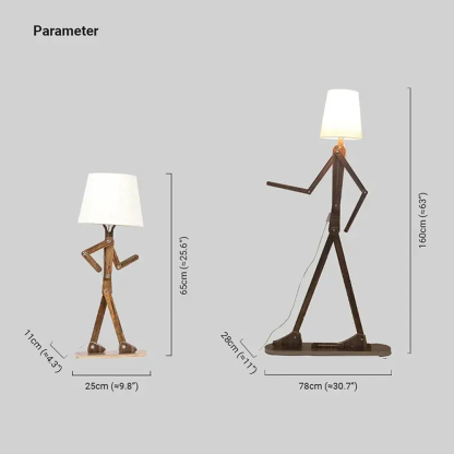 Art Deco Metal Wood Image Walnut Floor Lamp Table Lamp Bedroom