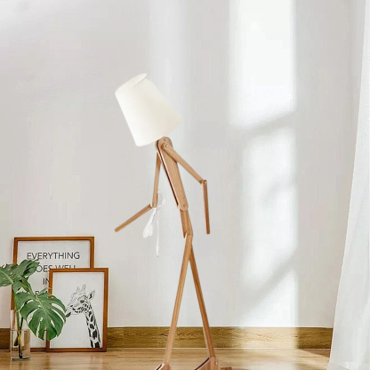 Art Deco Metal Wood Image Walnut Floor Lamp Table Lamp Bedroom
