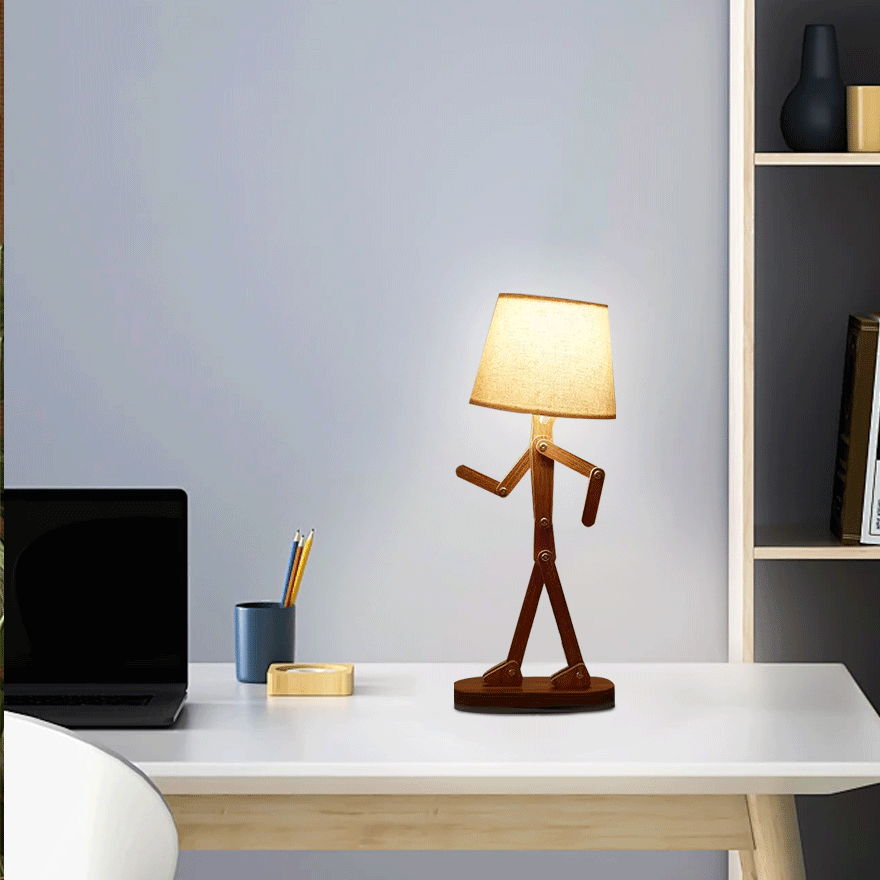 Art Deco Metal Wood Image Walnut Floor Lamp Table Lamp Bedroom