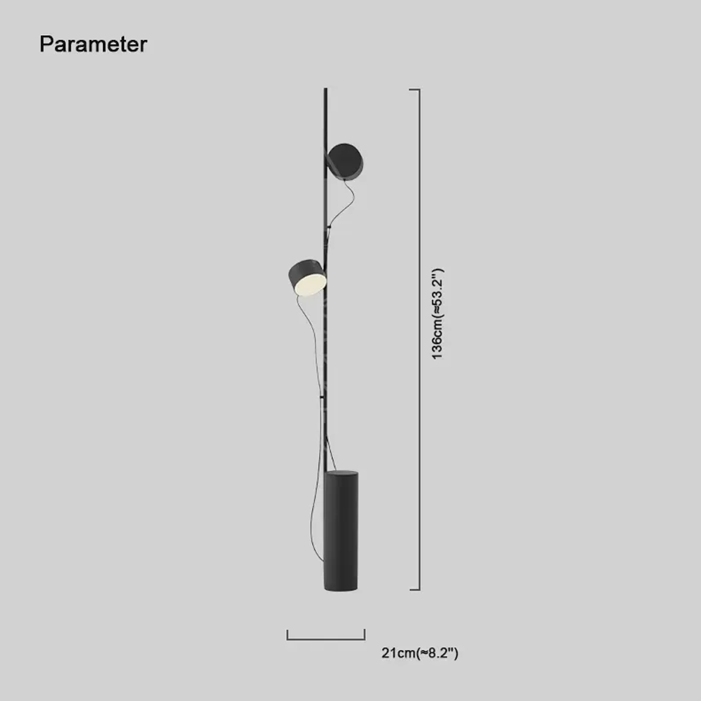 Modern Metal/Acrylic Linear Black Floor Lamp Living Room