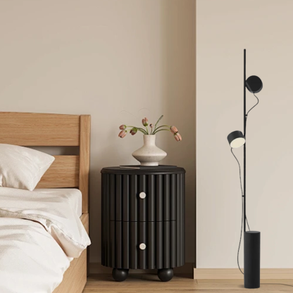 Modern Metal/Acrylic Linear Black Floor Lamp Living Room