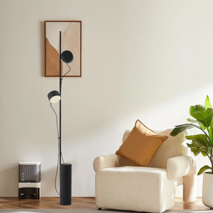 Modern Metal/Acrylic Linear Black Floor Lamp Living Room