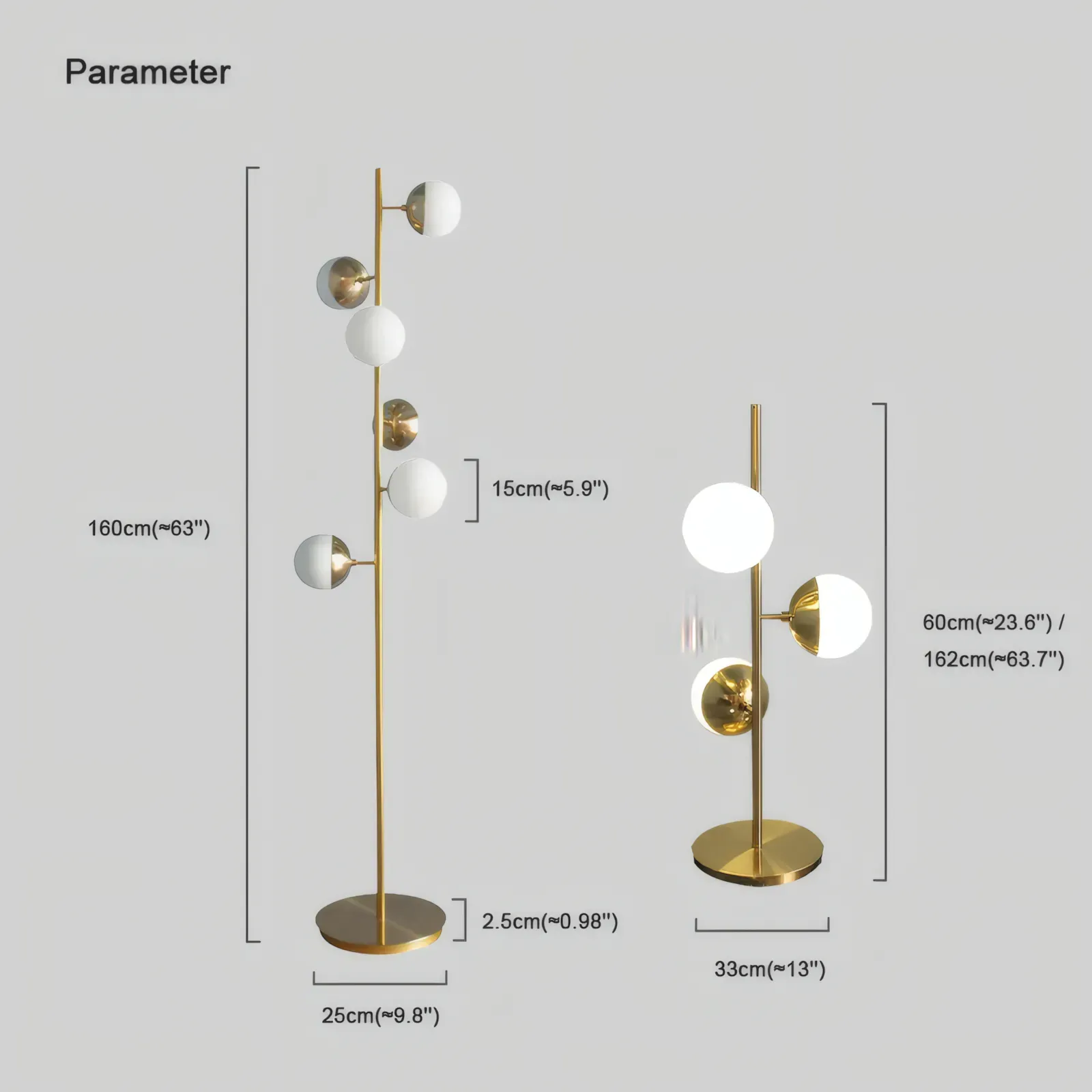 Modern Metal Linear Gold Floor Lamp Living Room