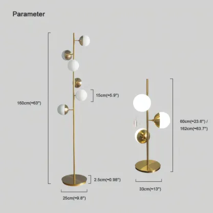 Modern Metal Linear Gold Floor Lamp Living Room