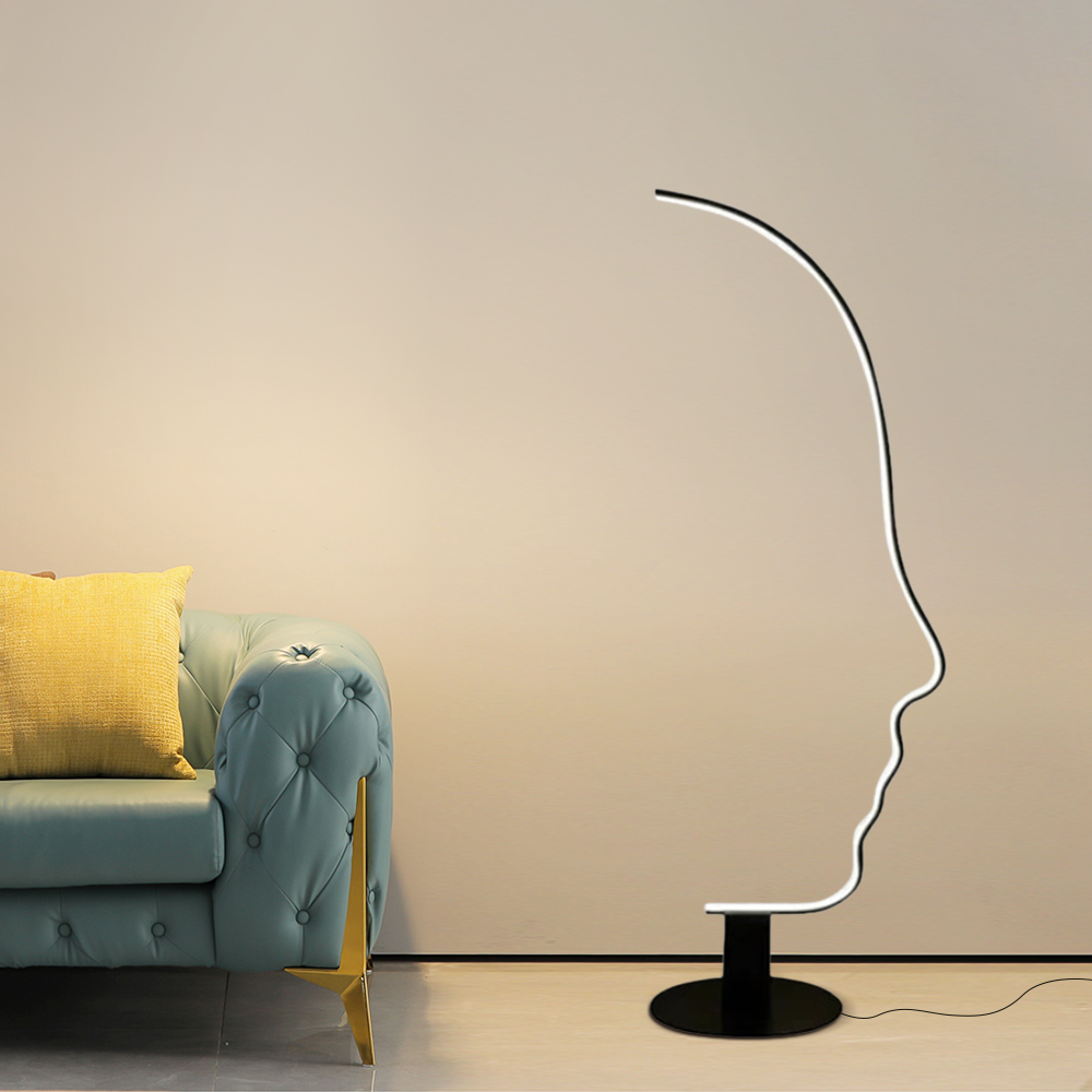 Designer Metal Linear Black Floor Lamp Study Room Living Room Lgtly