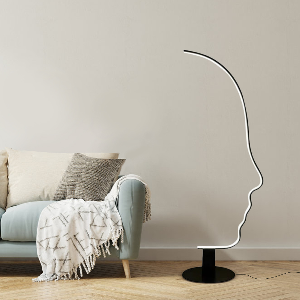 Designer Metal Linear Black Floor Lamp Study Room Living Room Lgtly