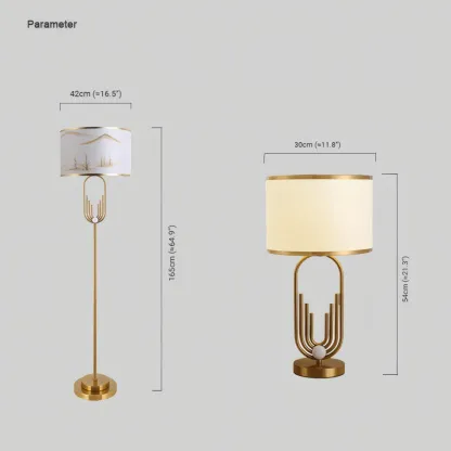 Modern Metal Lantern Gold Table Lamp Living Room