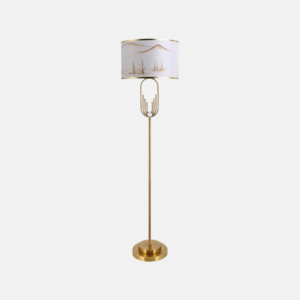 Modern Metal Lantern Gold Table Lamp Living Room