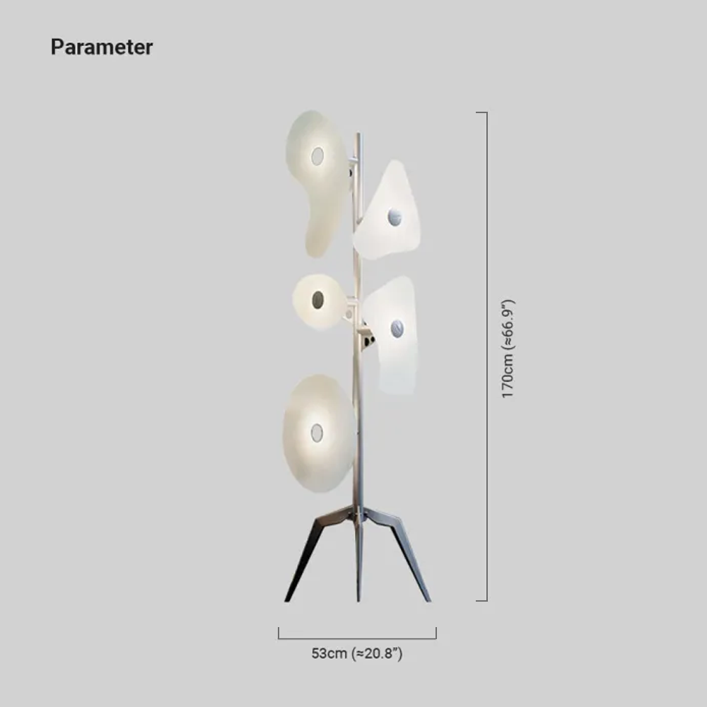 Modern Metal ABS White Multicolor Floor Lamp Living Room