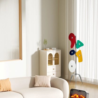 Modern Metal ABS White Multicolor Floor Lamp Living Room