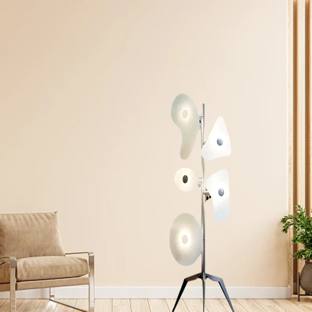 Modern Metal ABS White Multicolor Floor Lamp Living Room
