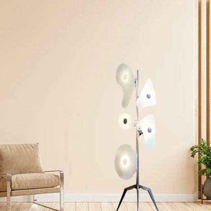 Modern Metal ABS White Multicolor Floor Lamp Living Room
