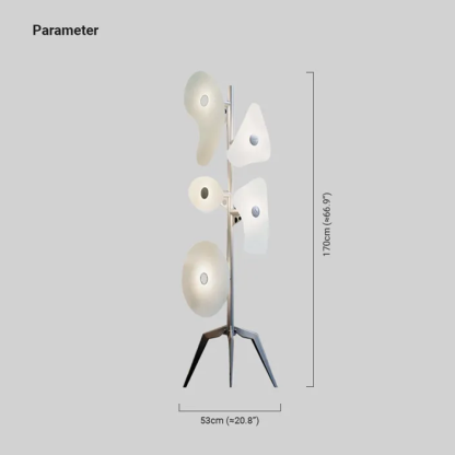 Modern Metal ABS White Multicolor Floor Lamp Living Room
