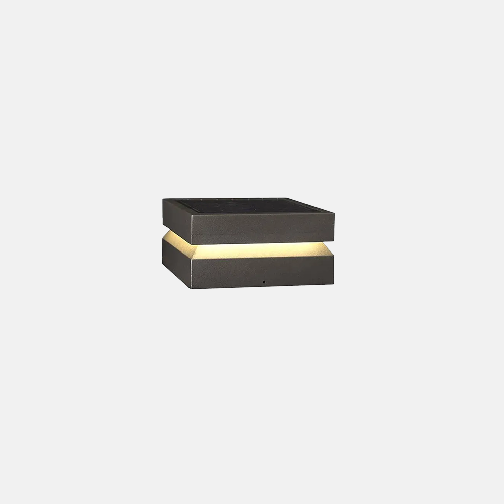 Modern Metal Rectangular Balcony Outdoor Pathway Light, Black