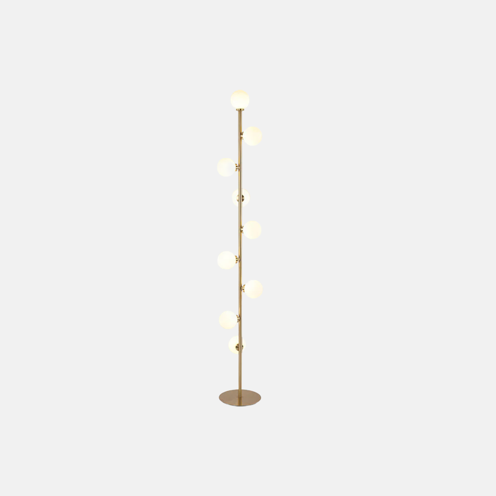 Modern Metal Linear Gold Floor Lamp Living Room
