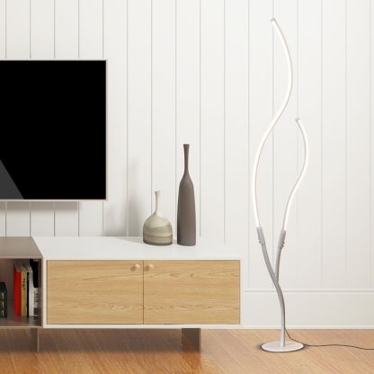 Modern Metal Linear Black Floor Lamp Bedroom Living Room