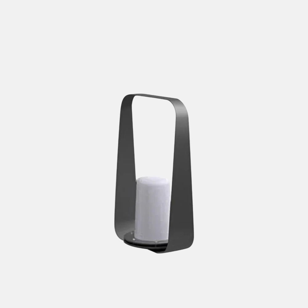 Modern Acrylic Geometric Outdoor Grey/Brown Floor Lamp