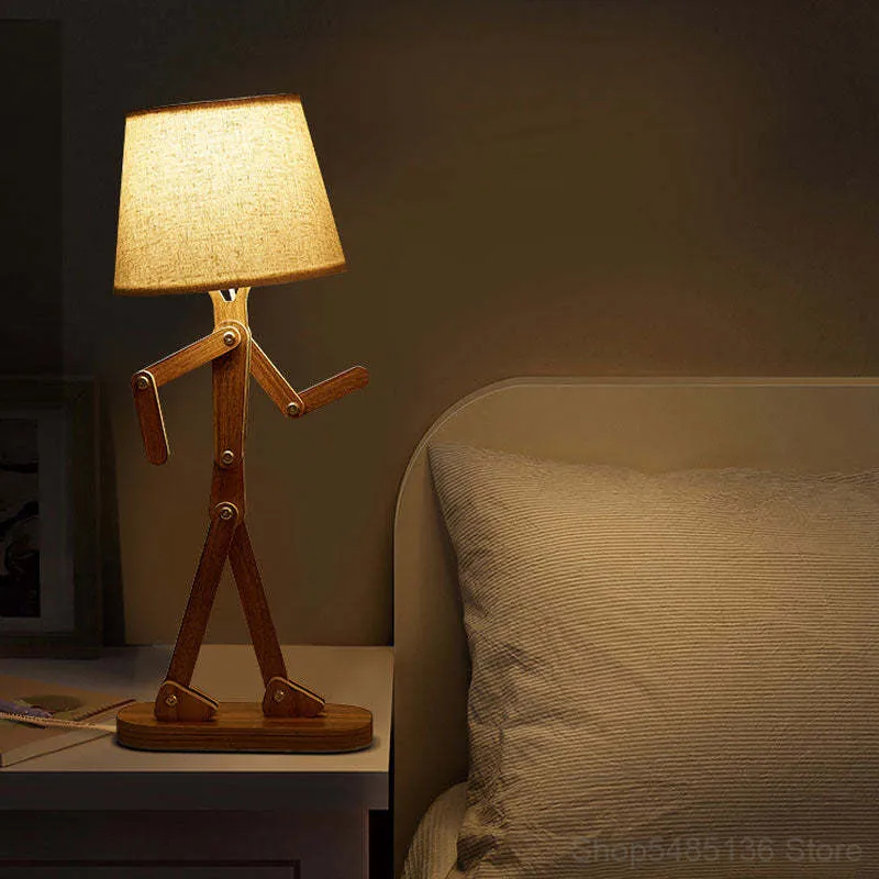Art Deco Metal Wood Image Walnut Floor Lamp Table Lamp Bedroom