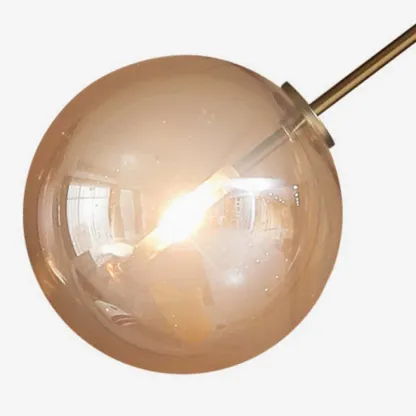 Modern Metal Glass  Antique Brass Linear Floor Lamp Bedroom