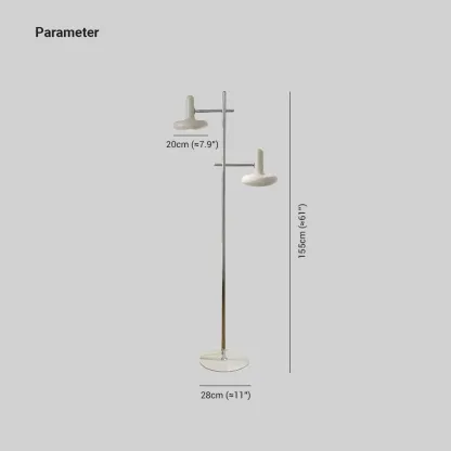 Modern Metal Conical White Floor Lamp living Room