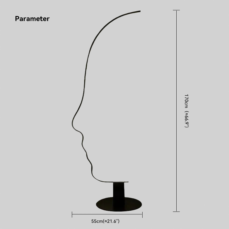 Designer Metal Linear Black Floor Lamp Study Room Living Room