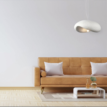 Modern Dome Pendant Light White Polystyrene Riofu 