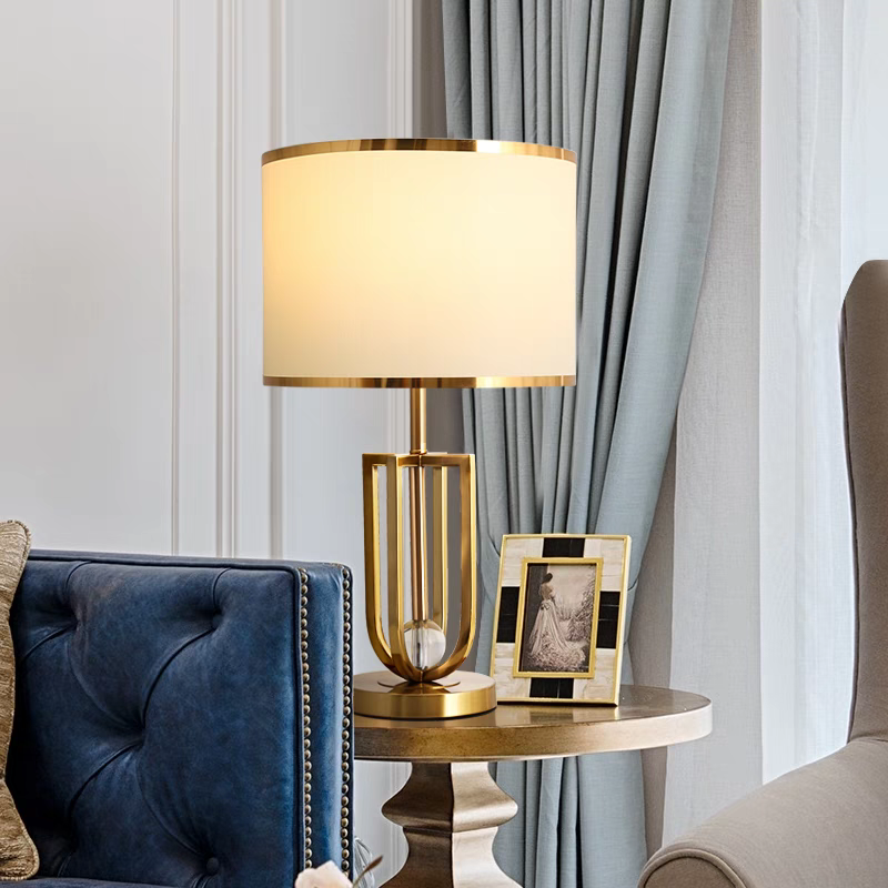 Modern Metal Lantern Gold Floor Lamp Living Room