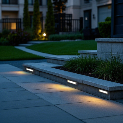 Industrial Metal Acrylic Rectangular Outdoor Deck Light Black 